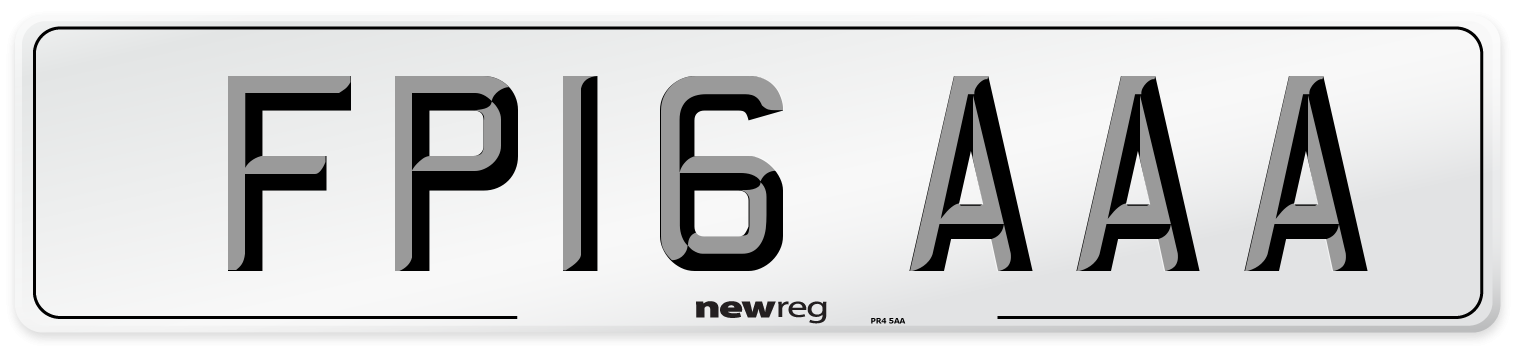 FP16 AAA Number Plate from New Reg